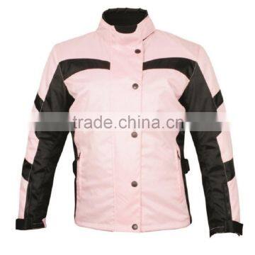 Ladies Pink Motorcycle Textile Jacket