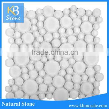 White with Brown Swimming Pool Bubble Crystal MosaicTiles