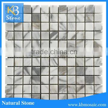 1 inch arabescato white marble square mosaic sheet corchia marble mosaic