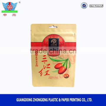 Plastic and Kraft Paper Laminated Bag for Chinese Wolfberry packaging