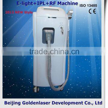 2013 New design E-light+IPL+RF machine tattooing Beauty machine qs nd:yag laser machine pigments removal