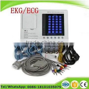 12 lead 3 channel EKG monitor Electrocardiograph electrocardiogram portable ecg machine