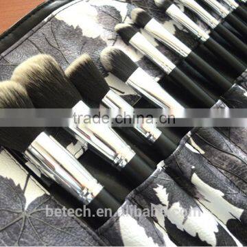 Wood Handle Makeup Brushes Kit Retro Style Boxed 22pcs photo-6
