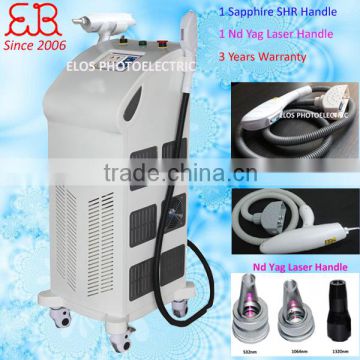 2015 Hot Multifunction hair removal IPL SHR Nd Yag Laser equipment,salon ipl beauty equipment