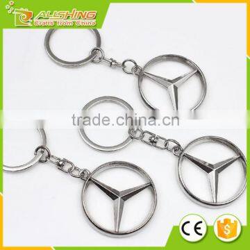 Wholesale promotiobal cheap car logo keychains/benz keychains for business gifts