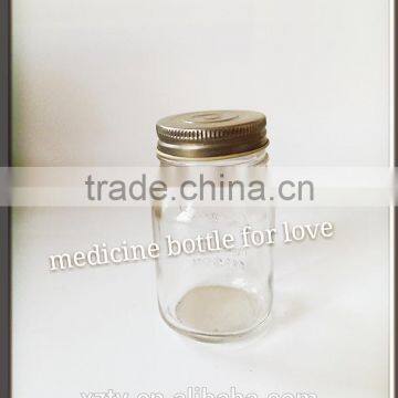 100ml Small Round Food Grade Recycled Glass Packaging Empty Bottle with Twist Cap