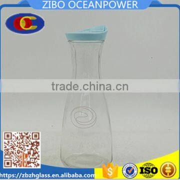 glass bottle glass milk beverage bottle with plastic lid