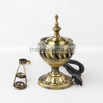 Wholesale Brozen Colors Arabic Electric Incense Burner With Handle Bar