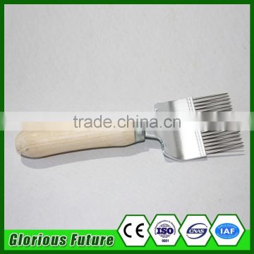 Plastic and stainless steel uncapping fork straight neddle for beekeeping