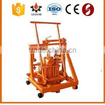 2015 Hot sale QT40-3C portable hollow concrete block making machine,movable concrete brick maker