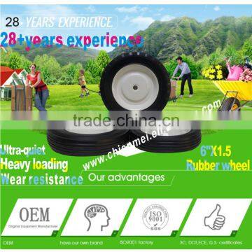 7"X1.5 Rubber Wheel/pneumatic Rubber Wheel/Diamond Pattern Wheel photo-5