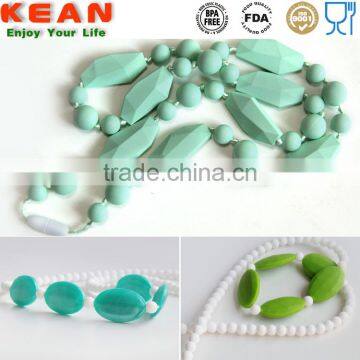 Non-toxic Silicone Beaded Teething Necklace for Baby Chewing photo-6