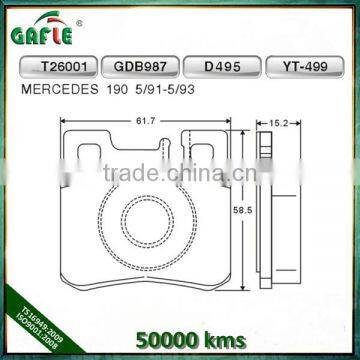 Brake pad D495 for Mercedes-Benz C36/300/320/400 Series 1990