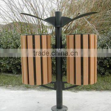 2016 Hot Selling Type !! Good Quality and Environmental Wooden Plastic Steel Recycling Garden Dustbin
