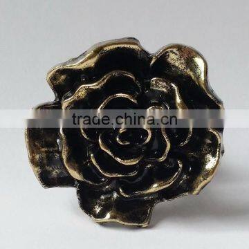 bulk vintage rose flower metal alloy napkin ring