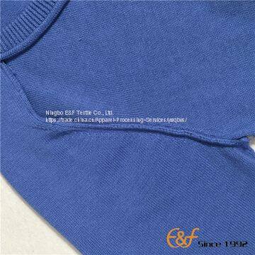 Boy's V Neck Pullover Sweater With Reverse Linking Design photo-5