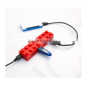 Building Block Design Plastic USB 4 Ports USB Hub 2.0 photo-6