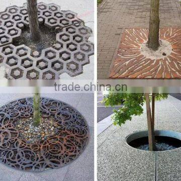 FO-9T17 Outdoor Stainless Steel Tree Perforated Strainer Tree Pool Cover photo-4