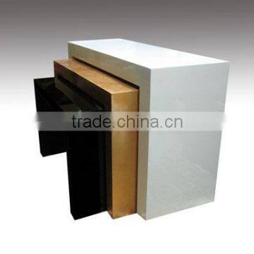 High quality best selling metallic black and white rectangle table from Vietnam