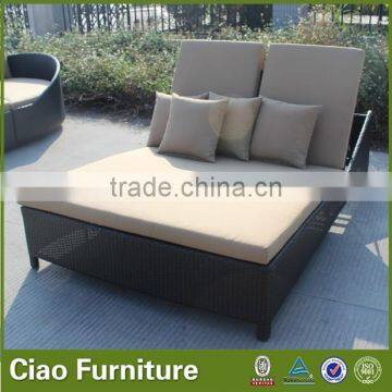 Sun Bed Mattress Outdoor Rattan Furniture Portable Sun Lounger photo-3
