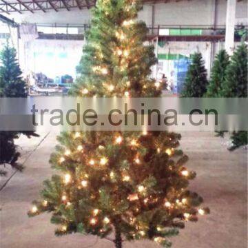 Home garden edging decorative 7.5ft Height 700 pcs of pine tips artificial green plastic LED lights christmas trees ESDS11 1707