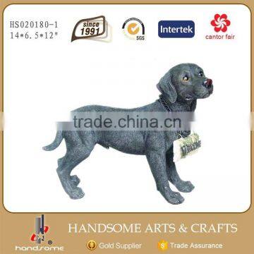14.5 Inch Resin Craft Outdoor Labrador House Dog Figurines Home Decoration Animal Sculpture photo-2