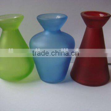 Hot selling high quality Professional cylinder stain glass vase for wedding decoration in different shape