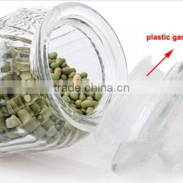 Home Storage Goods Sealed Glass Cookie Canister With Dome Glass Lid photo-4