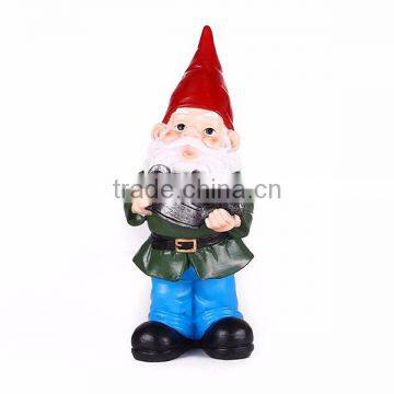 Hand Painted Christmas Garden Gnome Watering Yard Gnome photo-3