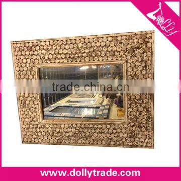 square cheap wooden framed mirror decorative wall mirror bathroom mirror