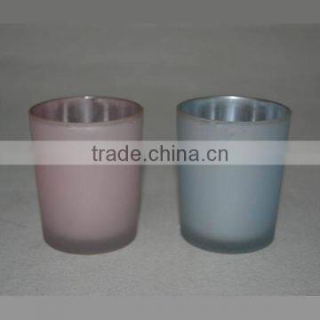 mercury votive spray color glass candle holder with matte color