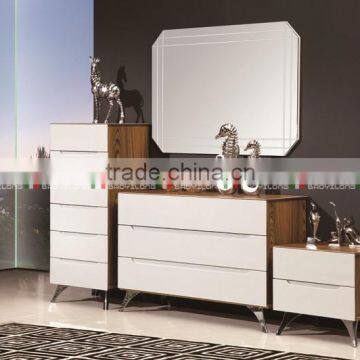 Wooden Upholstered Soft Bed Bedroom Furniture Adult Sized Bed With Dresser photo-2