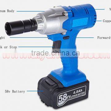 58V Electric Impact Wrench Cordless Power Spanner Set Rechargeable Torque Wrench photo-3
