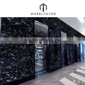 Morocco Black Fossil Marble Tile