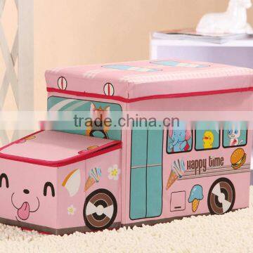 Bus Shape Storage Boxes,non Woven Fabric Storage Box Storage Bins,collapsible Foldable Storage Packing Box With Lid and Handle photo-5