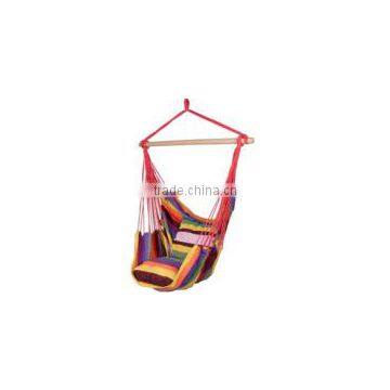 Pink Stripe Polyester Hanging Hammock Chair With Cushion photo-5