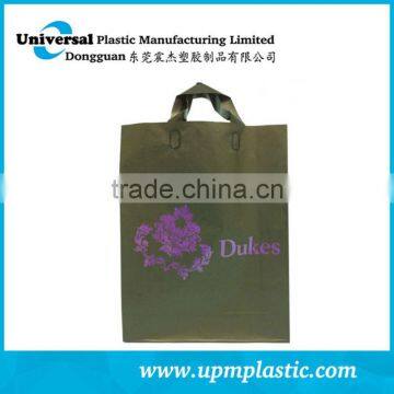 Plastic shopping pe soft loop handle bag