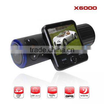 Cheap OEM Car DVR Video Recorder GPS Logger G-sensor Dual Lens Camera