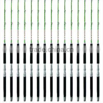 552 Fiberglass Trolling Boat Fishing Rod With Green Color photo-2