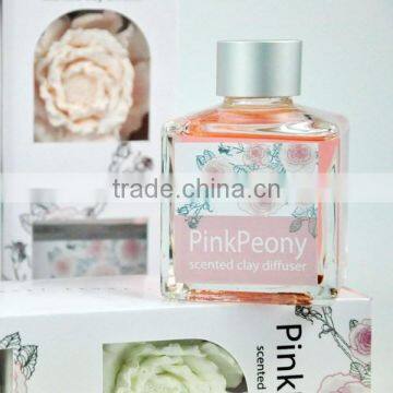 Wholesale Luxury Square 100ml Scented Ceramic Flower Diffuser, Aroma Reed Diffusers Gift Set photo-3