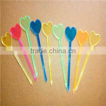 2016 innovative birthday decration plastic pick 80mm