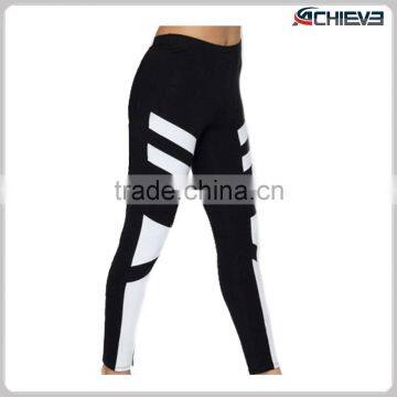 Wholesale New Design Gym Leggings Color Combined Mesh Panel Yoga Pants