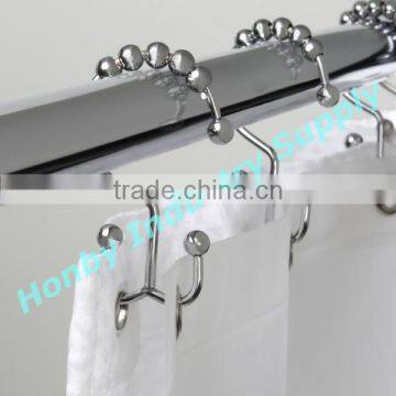 Wholesale 80mm Bathroom Metal Double Hook Curtain Ring photo-6