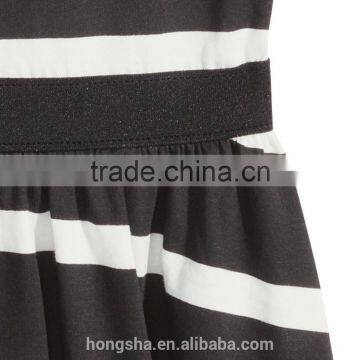 2016 Fashion Children Little Gilrs Cotton Jersey Stripe Print Dress HSD8073 photo-6