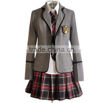 Girl's formal felt School Uniform Blazer with Skirt/School Jacket