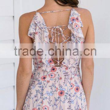 Floral Printing Spaghetti Strap Playsuit Summer Sexy Woman Romper photo-4