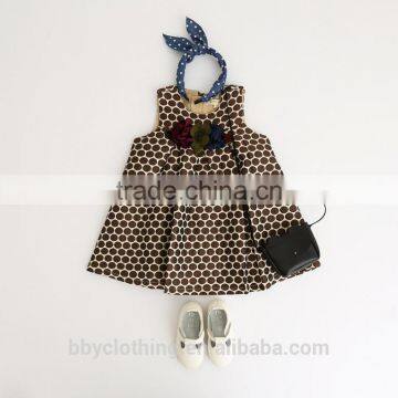 Fashion Flower Girl Dress Wine Red Dot Party Pageant Unique Design Kids Clothing 2017 Autumn Princess Size 2-8 photo-3