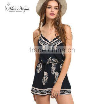 Maxnegio spaghetti strap dress with v neck for ladies