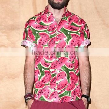 MENS PRINTED HAWAIIAN SHIRT v45