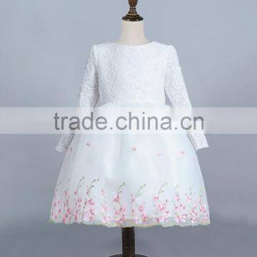 MGOO 2015 Winter Style Flowers Girl Dress Vintage Embroidery Ball Gown Tutu Lined Frock Designs MGT033 photo-2